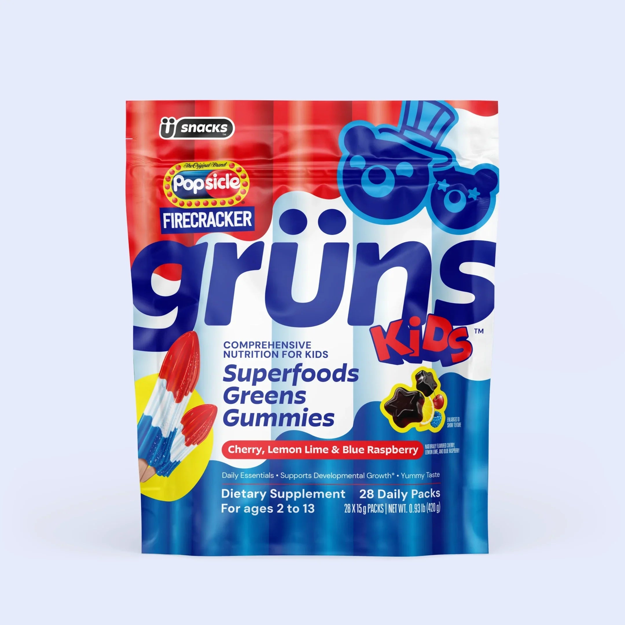Popsicle® Firecracker Grüns Kids - Gummies for Modern Wellness